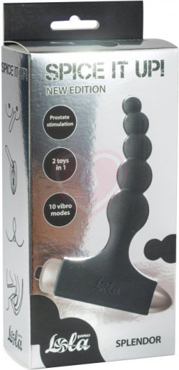 Анальный вибростимулятор с бусинами Spice it up New Edition Splendor чёрный фото 2