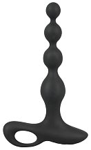 Анальные бусы с вибрацией Black Velvets