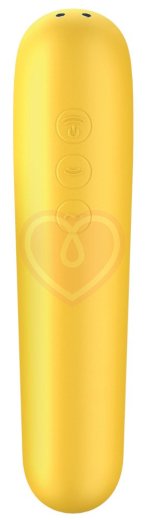 Вакуумный стимулятор с вибрацией и приложением Satisfyer Dual Love жёлтый фото 4