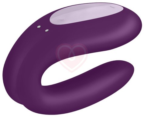 Вибратор для пар с управлением от приложения Satisfyer Double Joy фиолетовый фото 5