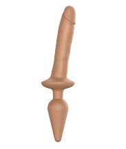 Двусторонний фаллоимитатор Strap-On-Me Switch Plug-In Realistic Dildo L телесный