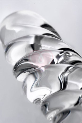 Стеклянный витой фаллоимитатор Sexus Glass прозрачный фото 3