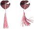 Пэстисы Burlesque Gipsy сердечки из пайеток с длинными кисточками розовые фото 2