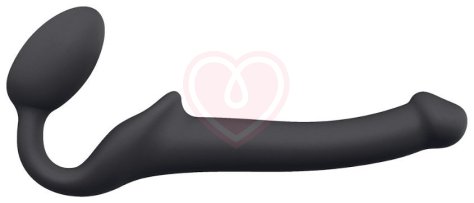 Безремневой гибкий страпон Bendable Strap-on-me S 24 см чёрный фото 1