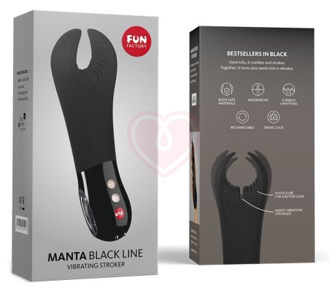 Вибратор с ласкающими кончиками Fun Factory Manta Black Line чёрный фото 4
