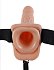 Фаллопротез с вибрацией Vibrating Hollow Strap-On with Balls Flesh 19 см телесный фото 4