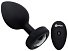 Большая вибропробка b-Vibe Vibrating Jewel Plug с кристаллом и пультом чёрная фото 1