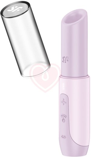 Вакуумно-волновой клиторальный стимулятор помада Satisfyer Secret Kiss сиреневый фото 2