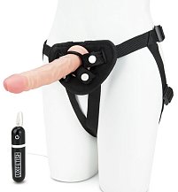 Страпон с вибрацией Lux Fetish Realistic Vibrating Dildo 16 см