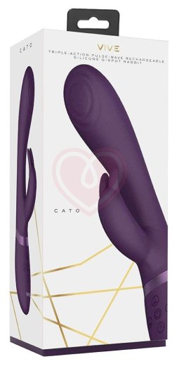 Вибратор Cato с клиторальным стимулятором и пульсацией для зоны G фиолетовый фото 4