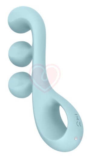 Вибратор с тремя кончиками Satisfyer Tri Ball 2 голубой фото 3