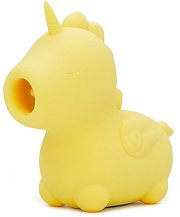 Клиторальный вибратор в виде единорога со стимуляцией язычком Unihorn Bean Blossom желтый