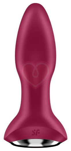 Вибропробка с ротацией и приложением Satisfyer Rotator Plug 2+ бордовая фото 4