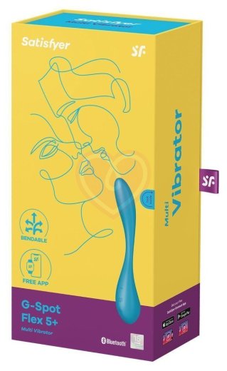 Гибкий вибратор Satisfyer G-Spot Flex 5+ с управлением от приложения голубой фото 5