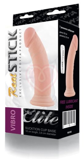 Вибратор реалистик на присоске Toyfa Realstick Elite 17 см телесный фото 2