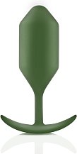 Утяжелённая анальная пробка для ношения b-Vibe Snug Plug 4 большая хаки