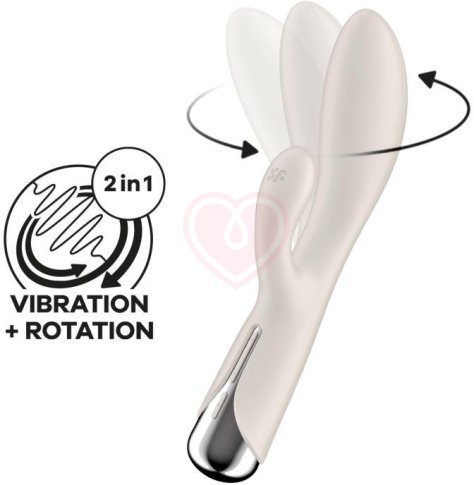 Вибратор-кролик с ротацией Satisfyer Spinning Rabbit 1 бежевый фото 5