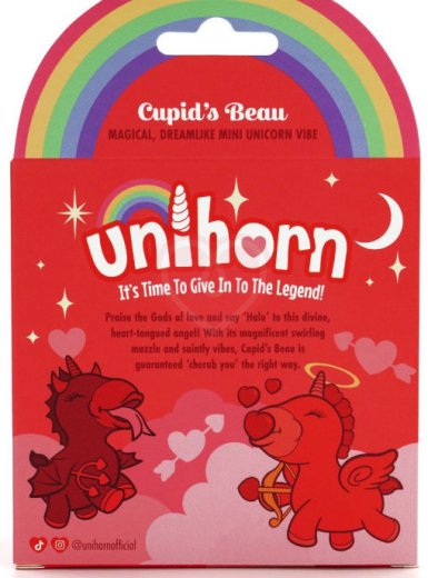 Клиторальный вибратор Unihorn Cupid's Beau с функцией пульсации красный фото 6