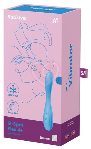 Гибкий вибратор Satisfyer G-Spot Flex 4+ с приложением голубой фото 4