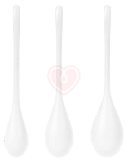 Набор из 3 вагинальных шариков Satisfyer Yoni Power 1 белый фото 3