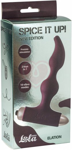 Анальный стимулятор с вибропулей Spice It Up New Edition Elation бордовый фото 2