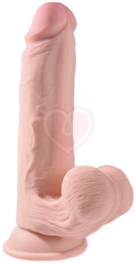 Фаллоимитатор с увеличенной мошонкой King Cock Plus 9 Triple Density 26 см фото 1