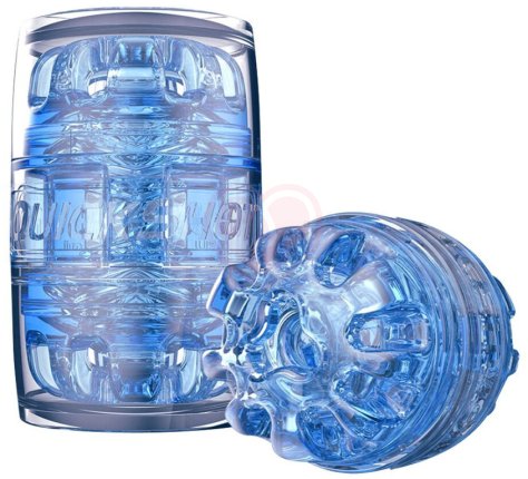 Сквозной мастурбатор Fleshlight Quickshot Turbo Blue Ice голубой фото 5