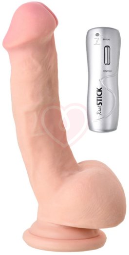 Вибратор реалистик на присоске с мошонкой Toyfa Realstick Elite 16 см телесный фото 1