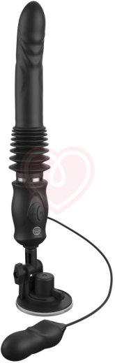 Вибратор с поступательными движениями Ultimate Silicone Thruster чёрный фото 1