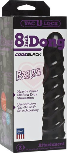 Насадка фаллоимитатор Vac-U-Lock CodeBlack Dong 19 см черная фото 2