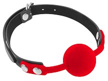 Кляп с силиконовым шариком Fetish Tentation чёрно-красный