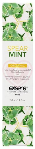 Разогревающий массажный гель Exsens Organic Spearmint с мятным вкусом 50 мл фото 2