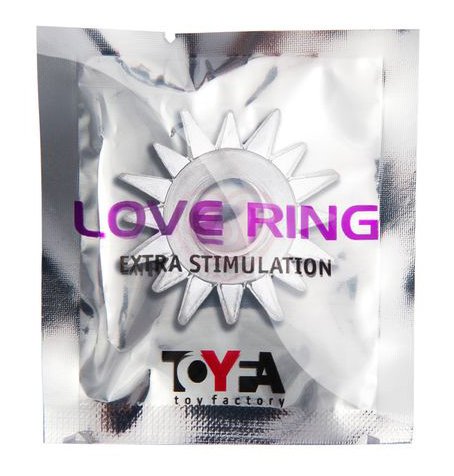 Кольцо эрекционное Toyfa Love Ring Шестерёнка прозрачное фото 2