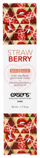 Разогревающий массажный гель Exsens Strawberry с клубничным вкусом 50 мл фото 2