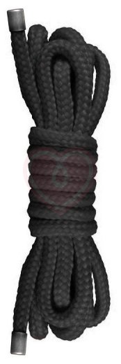 Верёвка Ouch! Japanese Mini Rope 1,5 метра чёрная фото 1