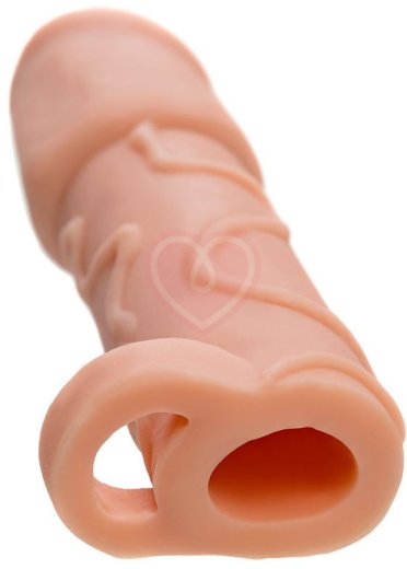 Насадка удлинитель с закрытой головкой и кольцом на мошонку XLover by Toyfa телесная фото 4