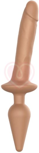 Двусторонний фаллоимитатор Strap-On-Me Switch Plug-In Realistic Dildo XХL телесный фото 1