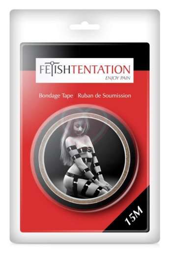 Скотч для бондажа Fetish Tentation 15 м чёрный фото 2