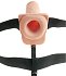 Полый реалистичный фаллопротез с вибрацией Hollow Rechargeable Strap-on with Balls 20 см телесный фото 3