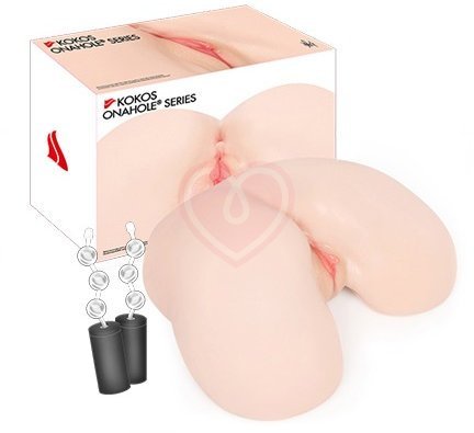 Мастурбатор вагина и анус Kokos Maria Onahole Real Hips с двойным слоем и вибрацией фото 5