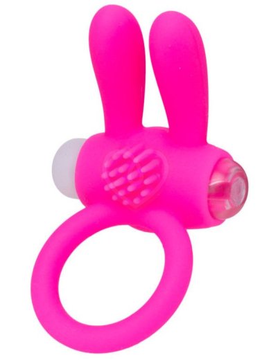 Виброкольцо с клиторальным стимулятором ToyFa A-Toys розовое фото 3