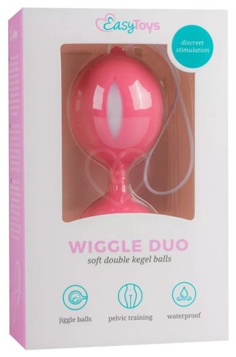 Вагинальные шарики для тренировок Кегеля Wiggle Duo Kegel Ball розовые фото 3