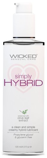 Водно-силиконовый лубрикант Wicked Simply Hybrid с экстрактом листа оливы 120 мл фото 1