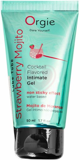 Водный лубрикант Orgie Lube Tube Cocktail Strawberry Mojito со вкусом коктейля Клубничный мохито 50  фото 1