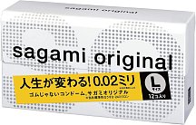 Ультратонкие полиуретановые презервативы Sagami Original 002 размера L 10 шт
