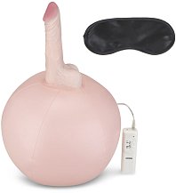 Надувной мяч с реалистичным вибратором Lux Fetish розовый