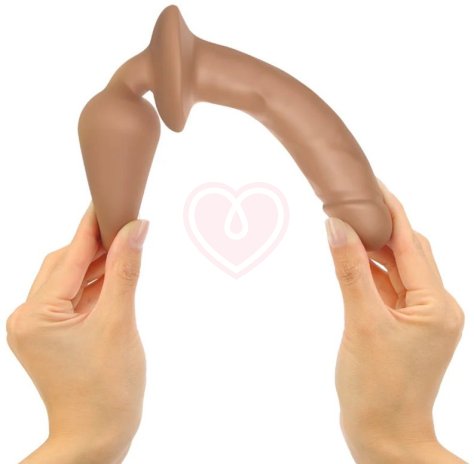 Двусторонний фаллоимитатор Strap-On-Me Switch Plug-In Realistic Dildo XХL телесный фото 2
