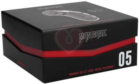 Мужской пояс верности Shots Man Cage Model 05 прозрачный 14 см фото 3