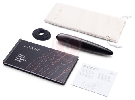 Тонкий фаллоимитатор Le Wand Crystal Slim Wand чёрный обсидиан фото 4