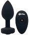 Вибропробка b-Vibe Vibrating Jewel Plug с кристаллом и пультом чёрная фото 2